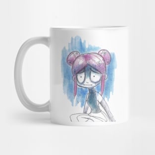 Anxious Girl with Space Buns Mug